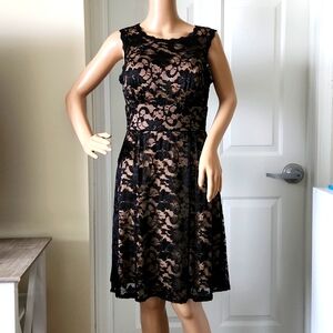 Dress barn Black Laced Cocktail Dress size 4